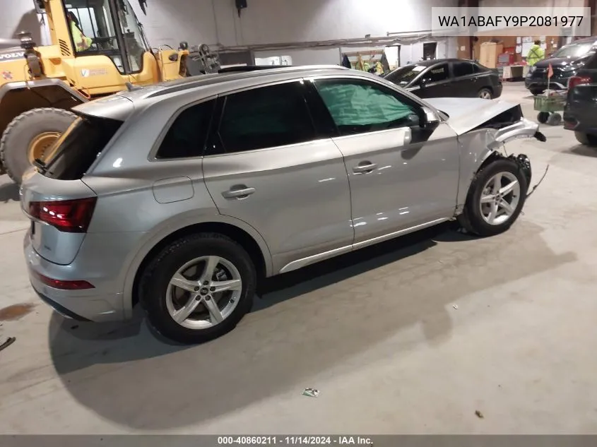 2023 Audi Q5 Premium 40 Tfsi Quattro S Tronic VIN: WA1ABAFY9P2081977 Lot: 40860211