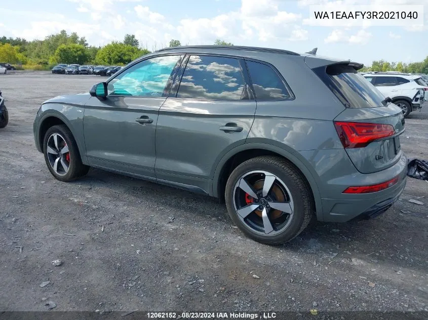 2024 Audi Q5 VIN: WA1EAAFY3R2021040 Lot: 12062152