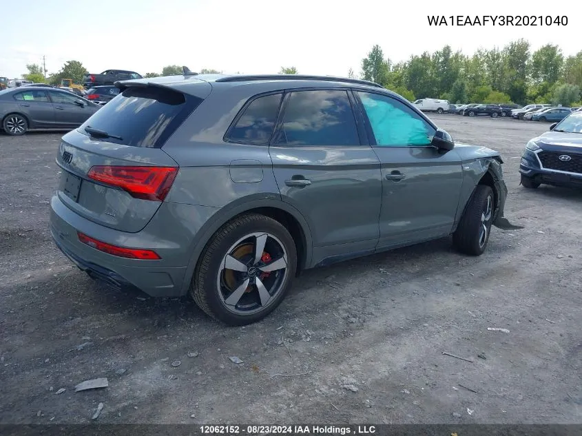 2024 Audi Q5 VIN: WA1EAAFY3R2021040 Lot: 12062152