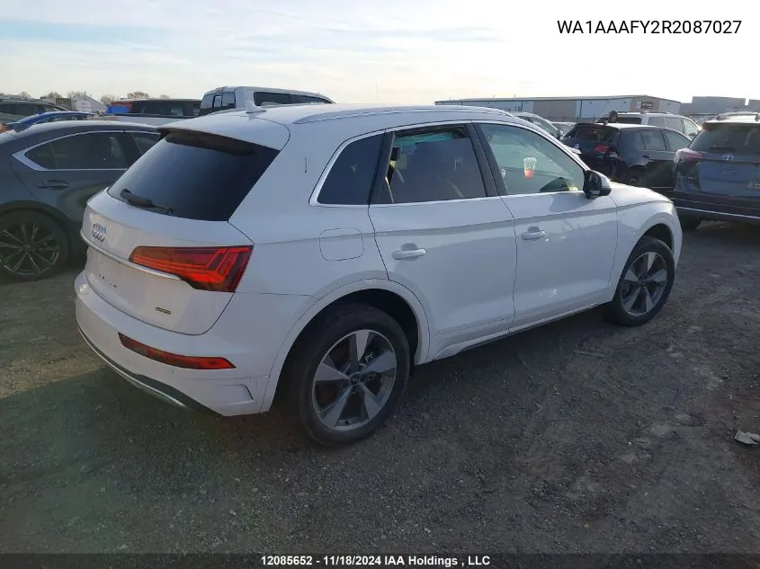 2024 Audi Q5 VIN: WA1AAAFY2R2087027 Lot: 12085652