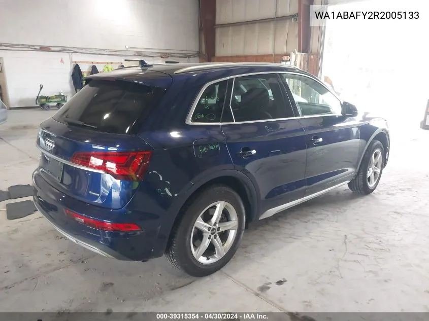 2024 Audi Q5 Premium 40 Tfsi Quattro S Tronic VIN: WA1ABAFY2R2005133 Lot: 39315354