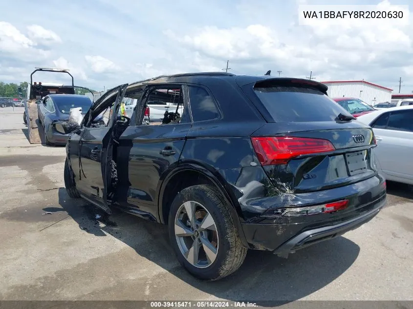 2024 Audi Q5 Premium Plus 40 Tfsi Quattro S Tronic VIN: WA1BBAFY8R2020630 Lot: 39415471