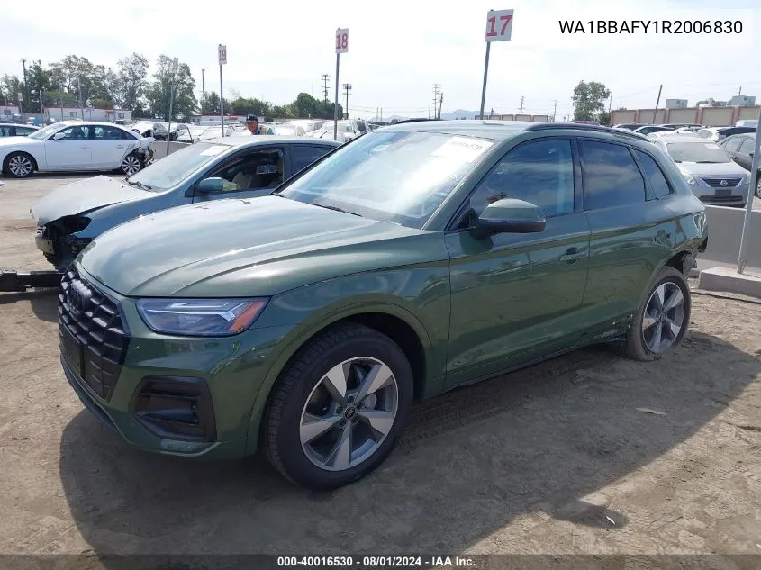 2024 Audi Q5 Premium Plus 40 Tfsi Quattro S Tronic VIN: WA1BBAFY1R2006830 Lot: 40016530