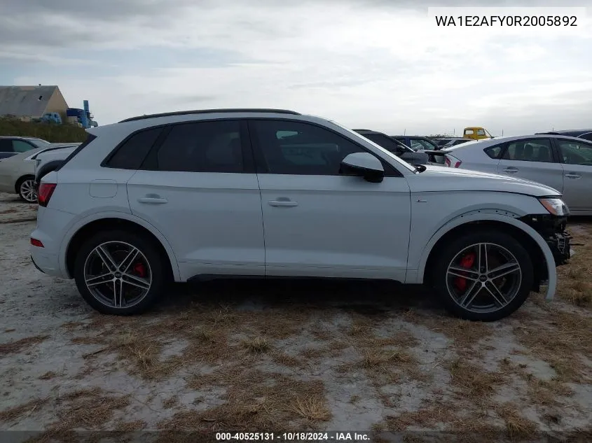 2024 Audi Q5 Premium Plus 55 Tfsi E S Line Quattro S Tronic VIN: WA1E2AFY0R2005892 Lot: 40525131