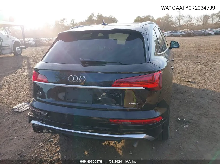 2024 Audi Q5 Premium 45 Tfsi S Line Quattro VIN: WA1GAAFY0R2034739 Lot: 40700576