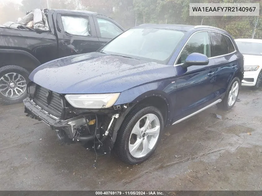 2024 Audi Q5 Premium Plus 45 Tfsi S Line Quattro VIN: WA1EAAFY7R2140967 Lot: 40769179