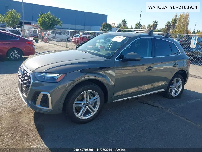 2024 Audi Q5 Premium 55 Tfsi E S Line Quattro S Tronic VIN: WA1G2AFY8R2103934 Lot: 40795899