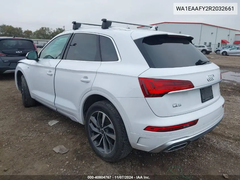 2024 Audi Q5 Premium Plus 45 Tfsi S Line Quattro VIN: WA1EAAFY2R2032661 Lot: 40804767