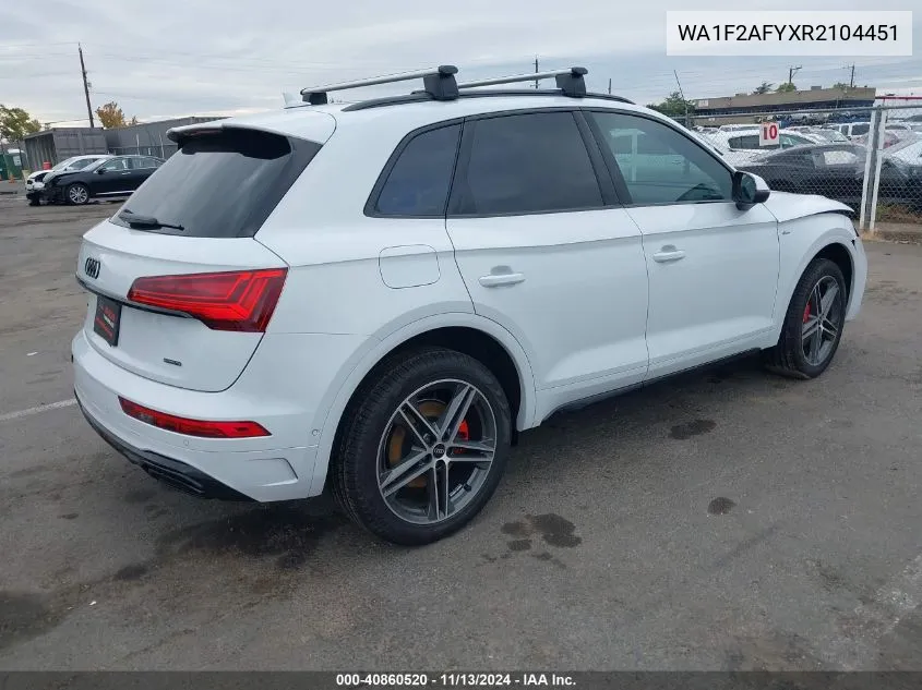 2024 Audi Q5 Prestige 55 Tfsi E S Line Quattro S Tronic VIN: WA1F2AFYXR2104451 Lot: 40860520