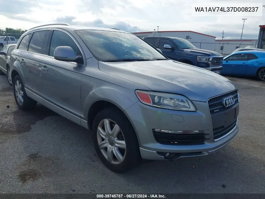 2007 Audi Q7 4.2 VIN: WA1AV74L37D008237 Lot: 39745787