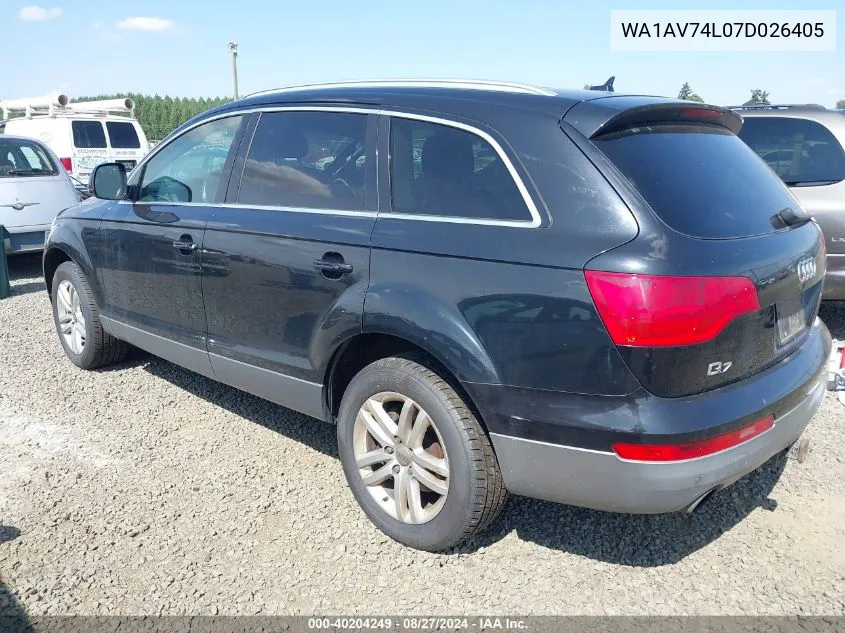 WA1AV74L07D026405 2007 Audi Q7 4.2