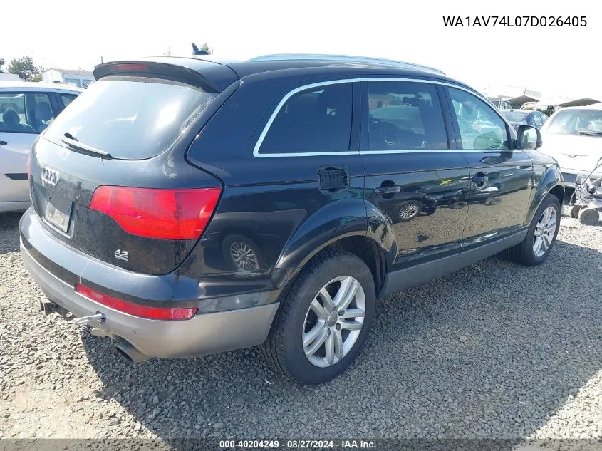 WA1AV74L07D026405 2007 Audi Q7 4.2