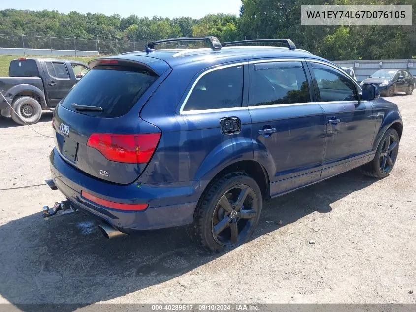 2007 Audi Q7 3.6 Premium VIN: WA1EY74L67D076105 Lot: 40289517