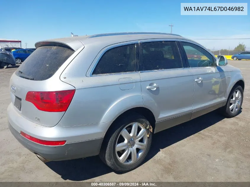 WA1AV74L67D046982 2007 Audi Q7 4.2