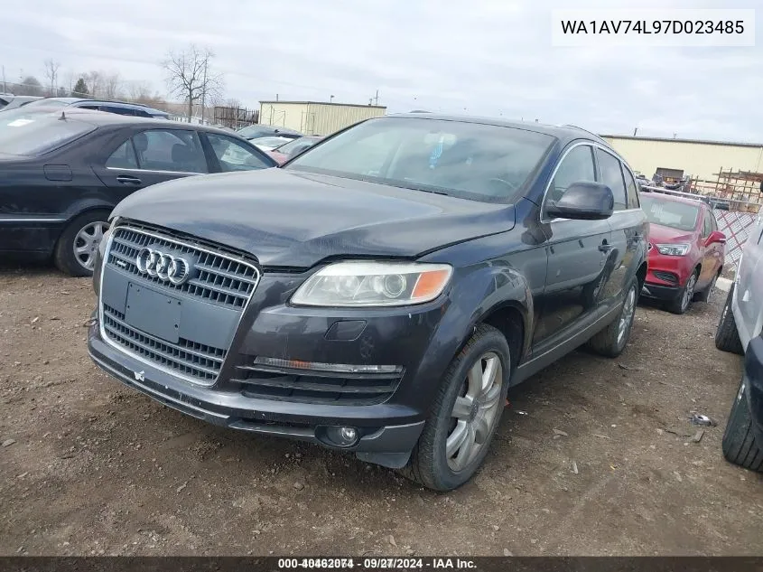 2007 Audi Q7 4.2 VIN: WA1AV74L97D023485 Lot: 40462074