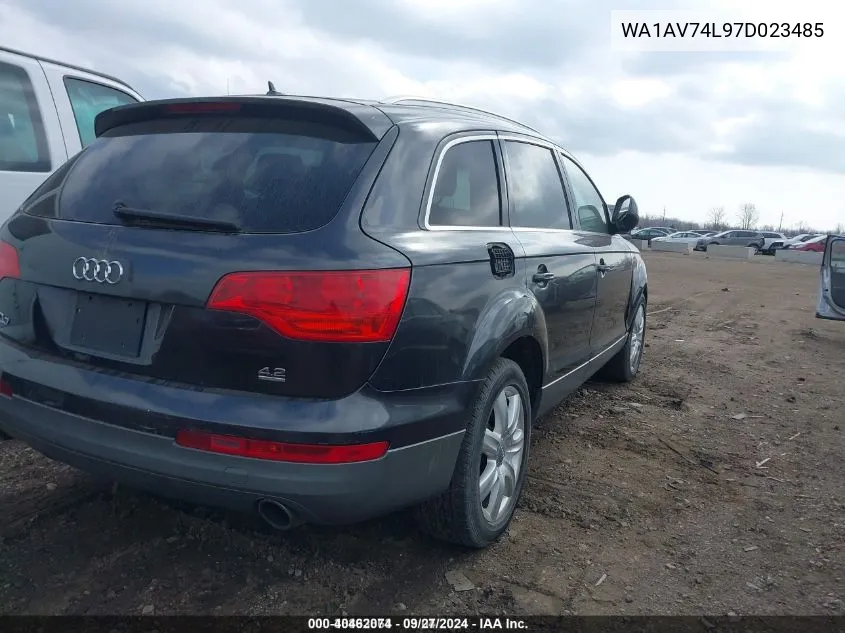 2007 Audi Q7 4.2 VIN: WA1AV74L97D023485 Lot: 40462074