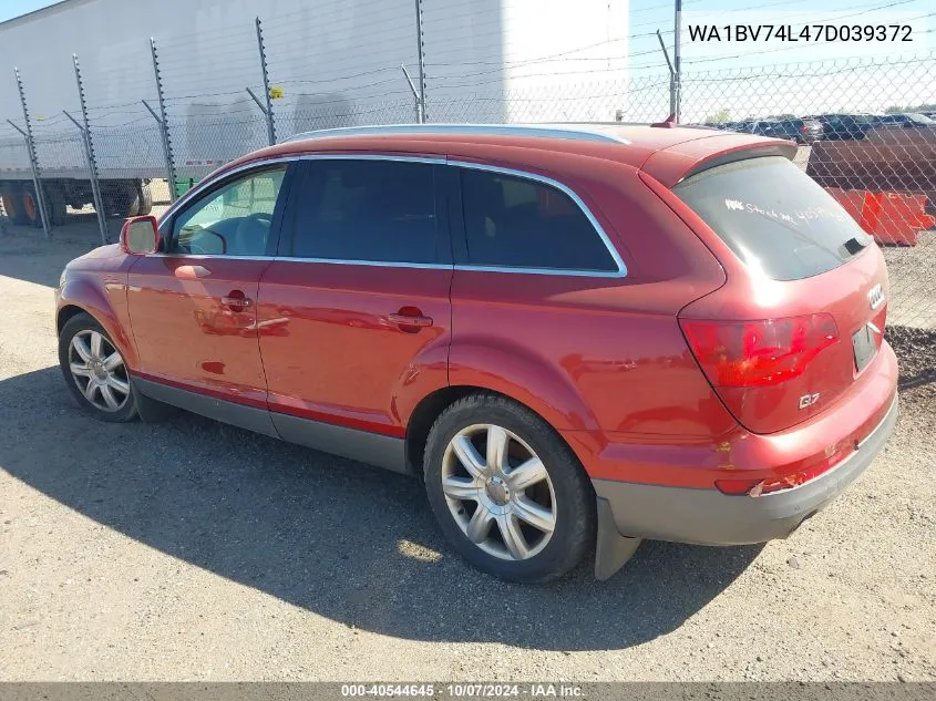 2007 Audi Q7 4.2 Premium VIN: WA1BV74L47D039372 Lot: 40544645