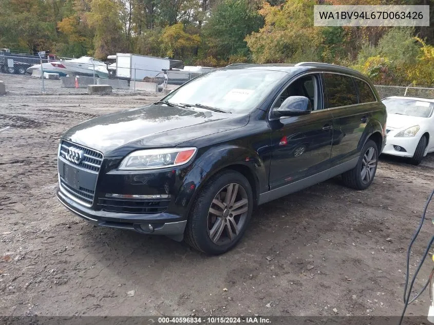 2007 Audi Q7 4.2 Premium VIN: WA1BV94L67D063426 Lot: 40596834