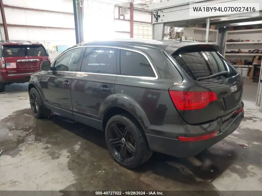 2007 Audi Q7 3.6 Premium VIN: WA1BY94L07D027416 Lot: 40727022