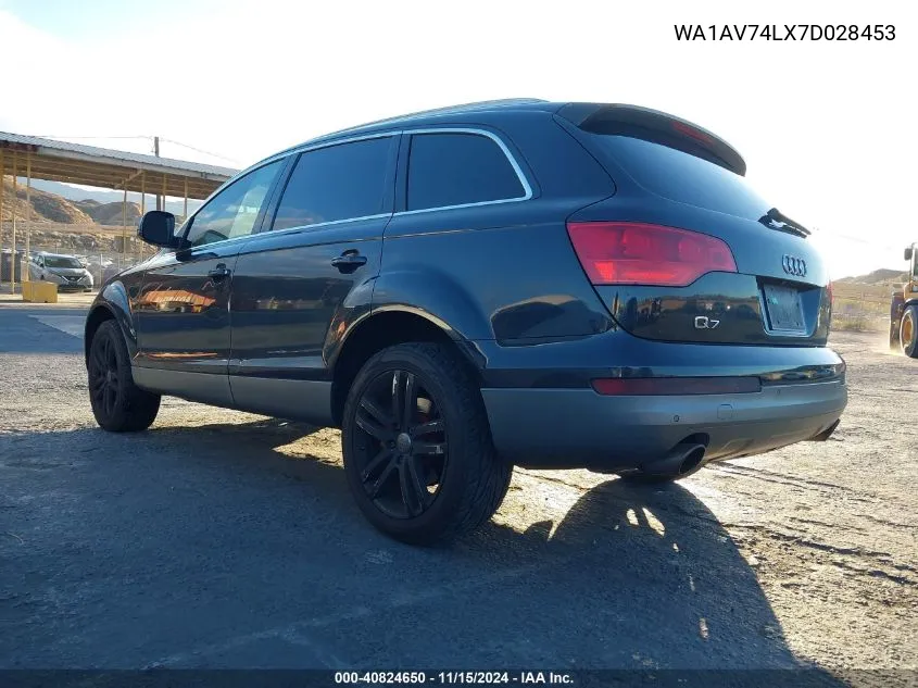 2007 Audi Q7 4.2 VIN: WA1AV74LX7D028453 Lot: 40824650