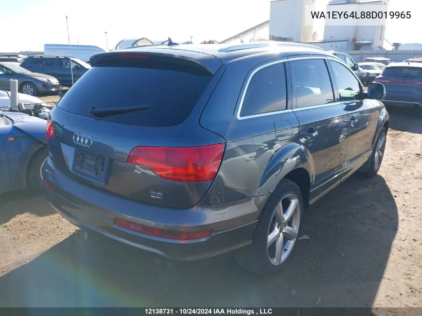 2008 Audi Q7 VIN: WA1EY64L88D019965 Lot: 12138731