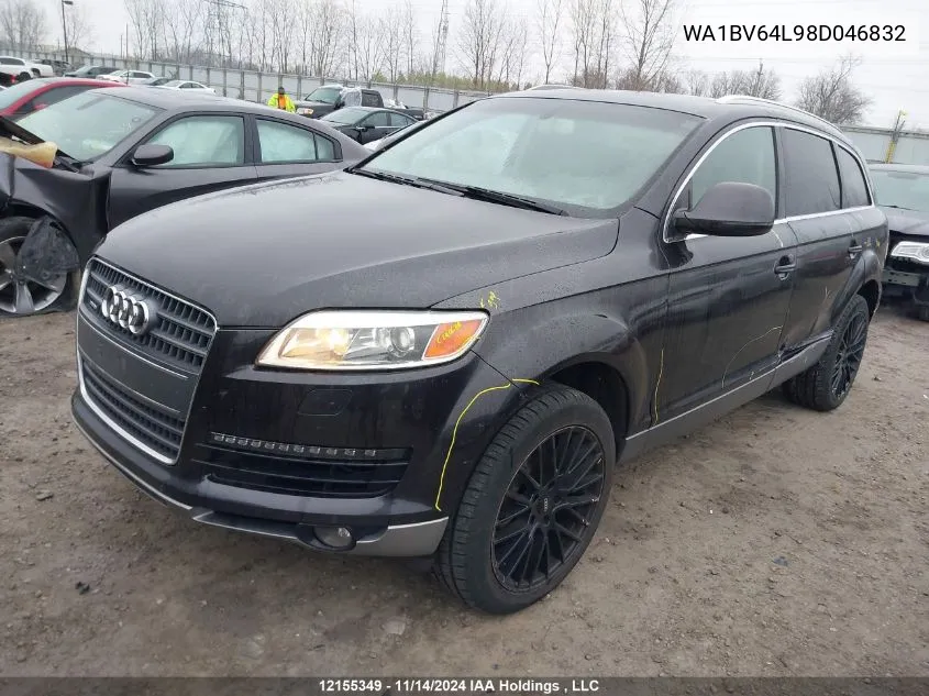 2008 Audi Q7 VIN: WA1BV64L98D046832 Lot: 12155349