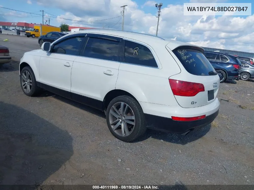 WA1BY74L88D027847 2008 Audi Q7 3.6 Premium