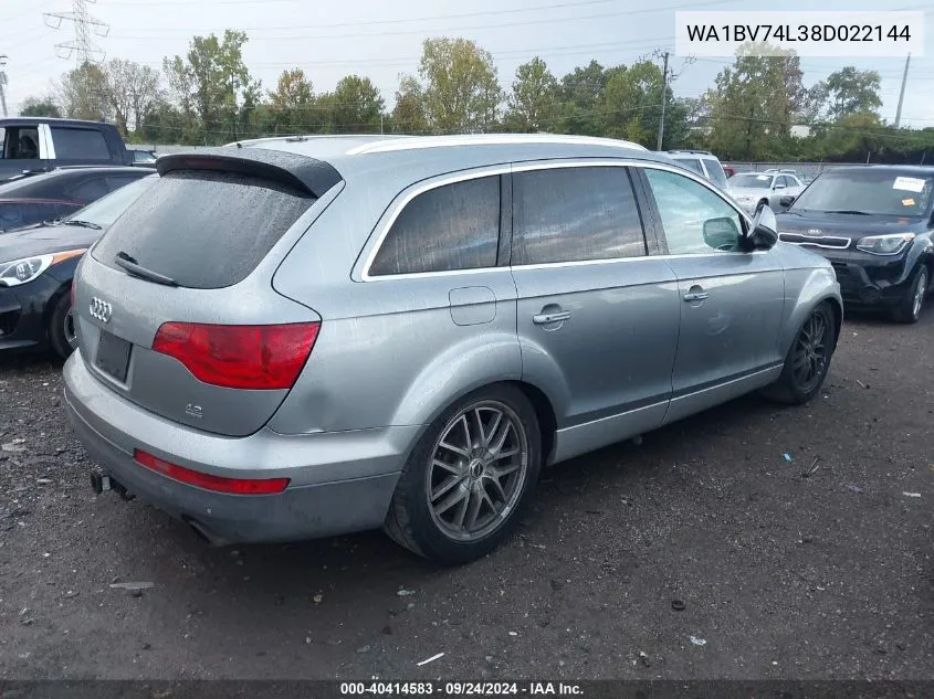 WA1BV74L38D022144 2008 Audi Q7 4.2 Premium