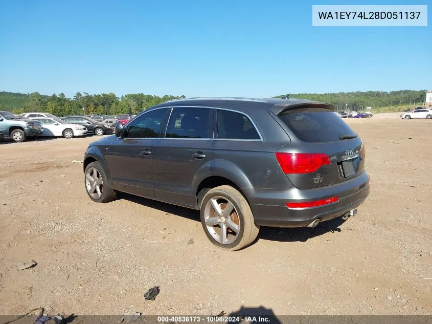 2008 Audi Q7 3.6 Premium VIN: WA1EY74L28D051137 Lot: 40536173