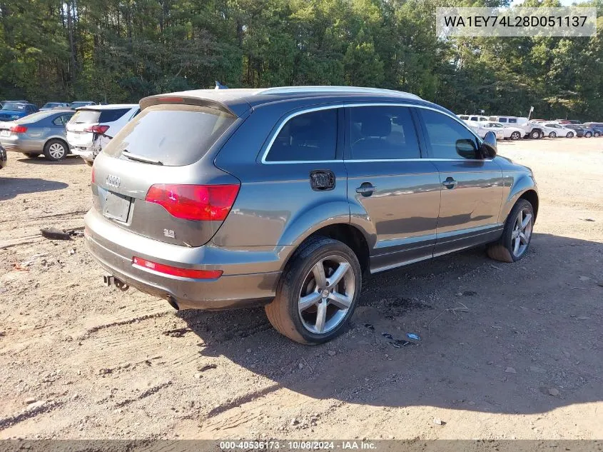 2008 Audi Q7 3.6 Premium VIN: WA1EY74L28D051137 Lot: 40536173