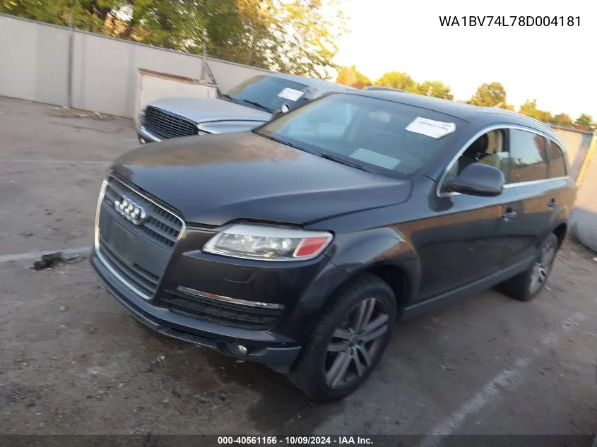 2008 Audi Q7 4.2 Premium VIN: WA1BV74L78D004181 Lot: 40561156