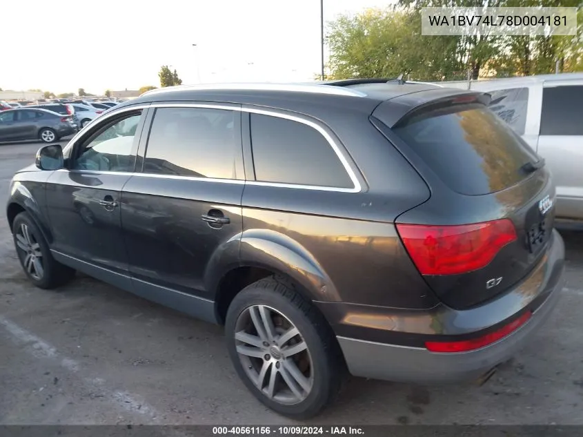 2008 Audi Q7 4.2 Premium VIN: WA1BV74L78D004181 Lot: 40561156