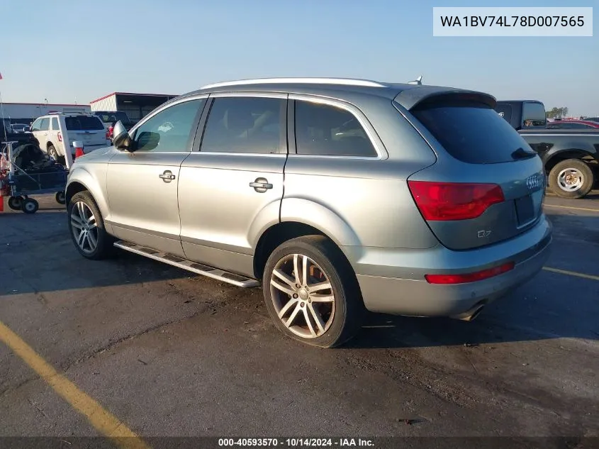 2008 Audi Q7 4.2 Premium VIN: WA1BV74L78D007565 Lot: 40593570