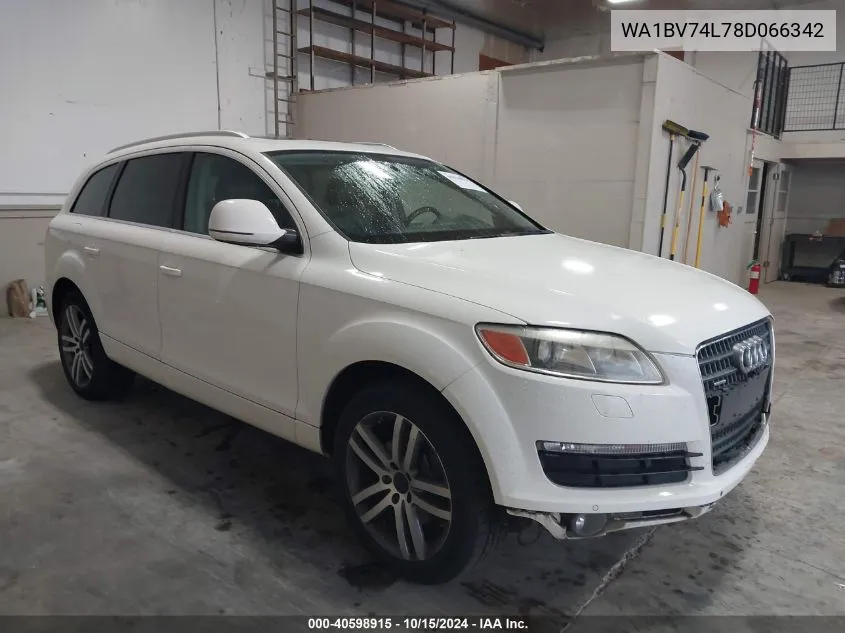 2008 Audi Q7 4.2 Premium VIN: WA1BV74L78D066342 Lot: 40598915