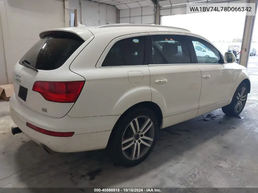 2008 Audi Q7 4.2 Premium VIN: WA1BV74L78D066342 Lot: 40598915