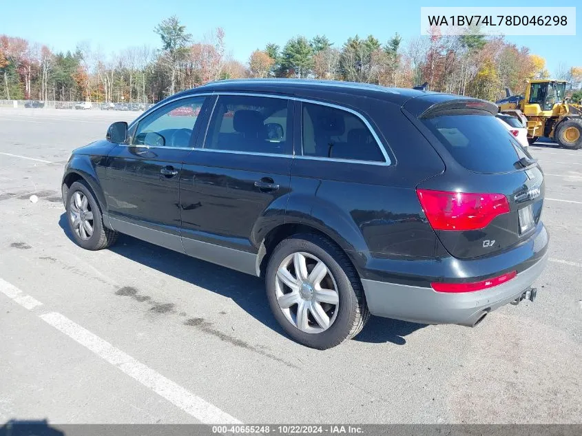 2008 Audi Q7 4.2 Premium VIN: WA1BV74L78D046298 Lot: 40655248