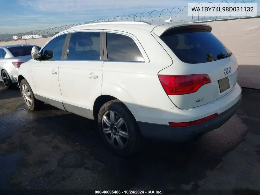 2008 Audi Q7 3.6 Premium VIN: WA1BY74L98D031132 Lot: 40695485