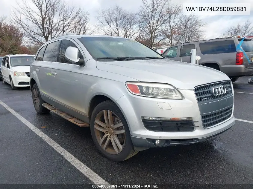 2008 Audi Q7 4.2 Premium VIN: WA1BV74L28D059881 Lot: 40837961