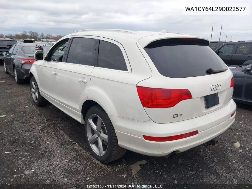 2009 Audi Q7 VIN: WA1CY64L29D022577 Lot: 12152133