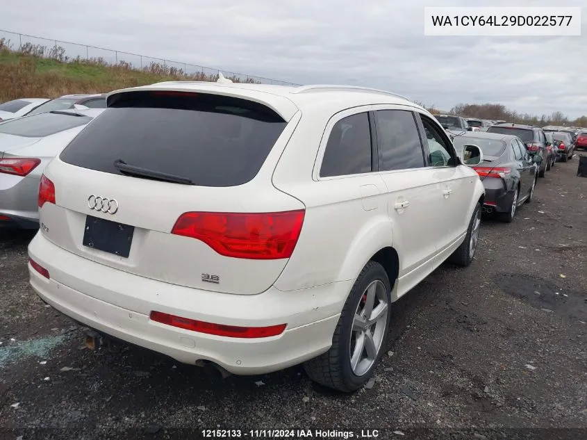 2009 Audi Q7 VIN: WA1CY64L29D022577 Lot: 12152133