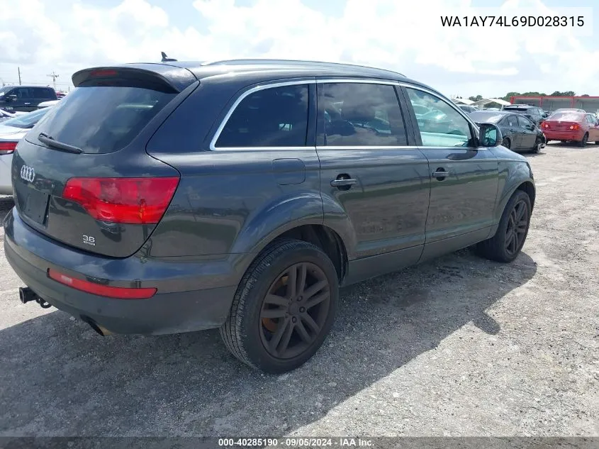 WA1AY74L69D028315 2009 Audi Q7 3.6 Premium