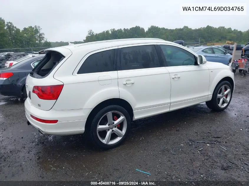 2009 Audi Q7 3.0 Tdi VIN: WA1CM74L69D034765 Lot: 40408716