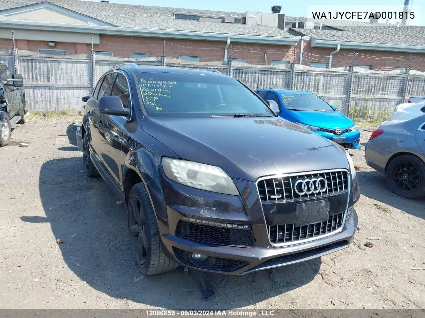 WA1JYCFE7AD001815 2010 Audi Q7