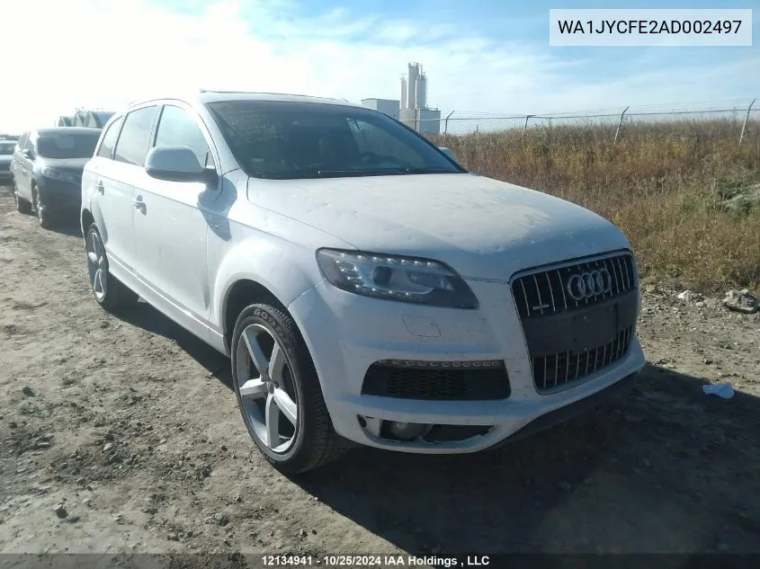 2010 Audi Q7 VIN: WA1JYCFE2AD002497 Lot: 12134941