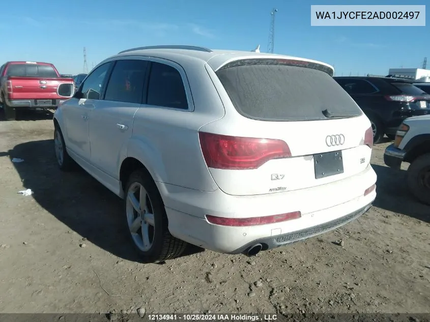 2010 Audi Q7 VIN: WA1JYCFE2AD002497 Lot: 12134941