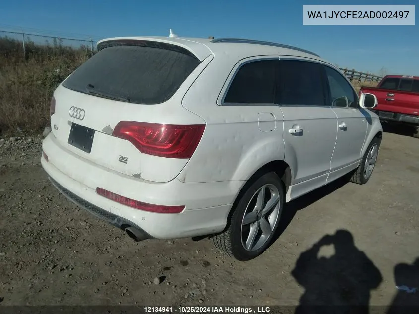 2010 Audi Q7 VIN: WA1JYCFE2AD002497 Lot: 12134941