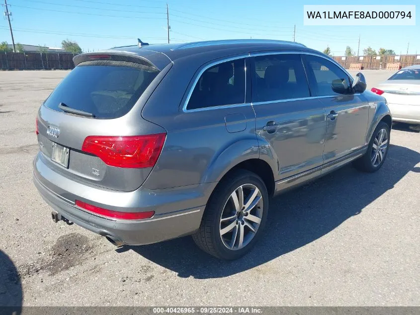 2010 Audi Q7 3.0 Tdi Premium VIN: WA1LMAFE8AD000794 Lot: 40426965