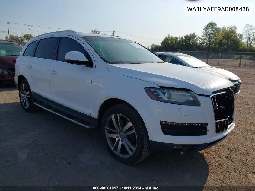 2010 Audi Q7 3.6 Premium VIN: WA1LYAFE9AD008438 Lot: 40561817