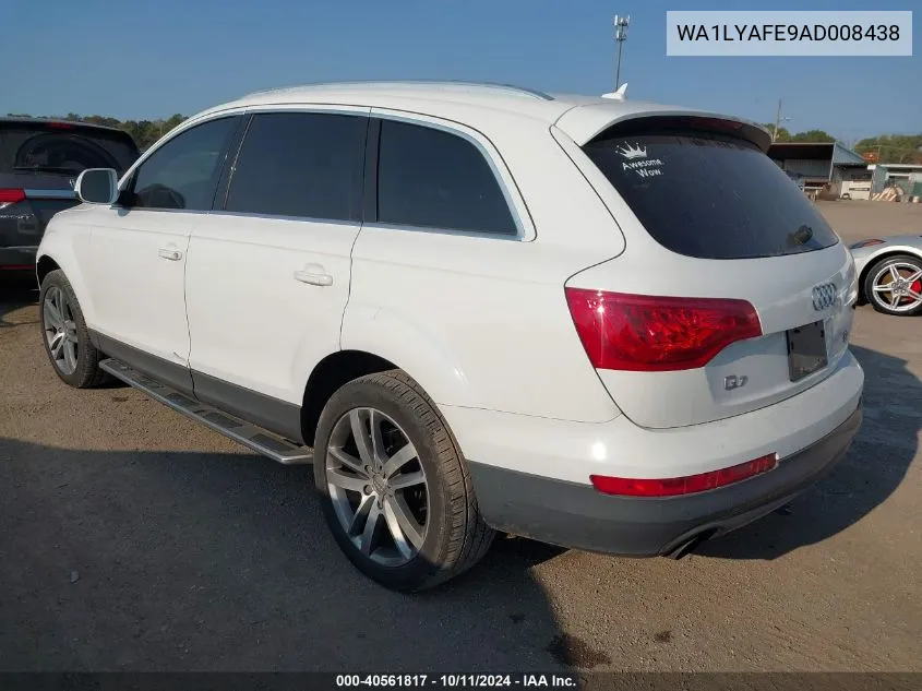 2010 Audi Q7 3.6 Premium VIN: WA1LYAFE9AD008438 Lot: 40561817