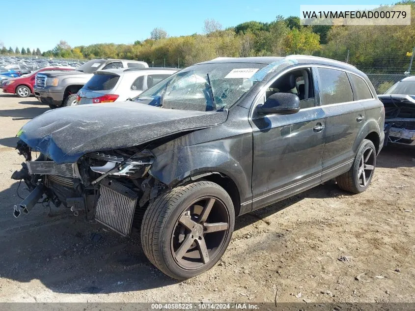 2010 Audi Q7 3.0 Tdi Premium VIN: WA1VMAFE0AD000779 Lot: 40585225